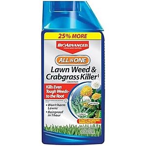$8.98 | 40-Oz BioAdvanced All-In-One Lawn Weed and Crabgrass Killer I, Concentrate at Amazon